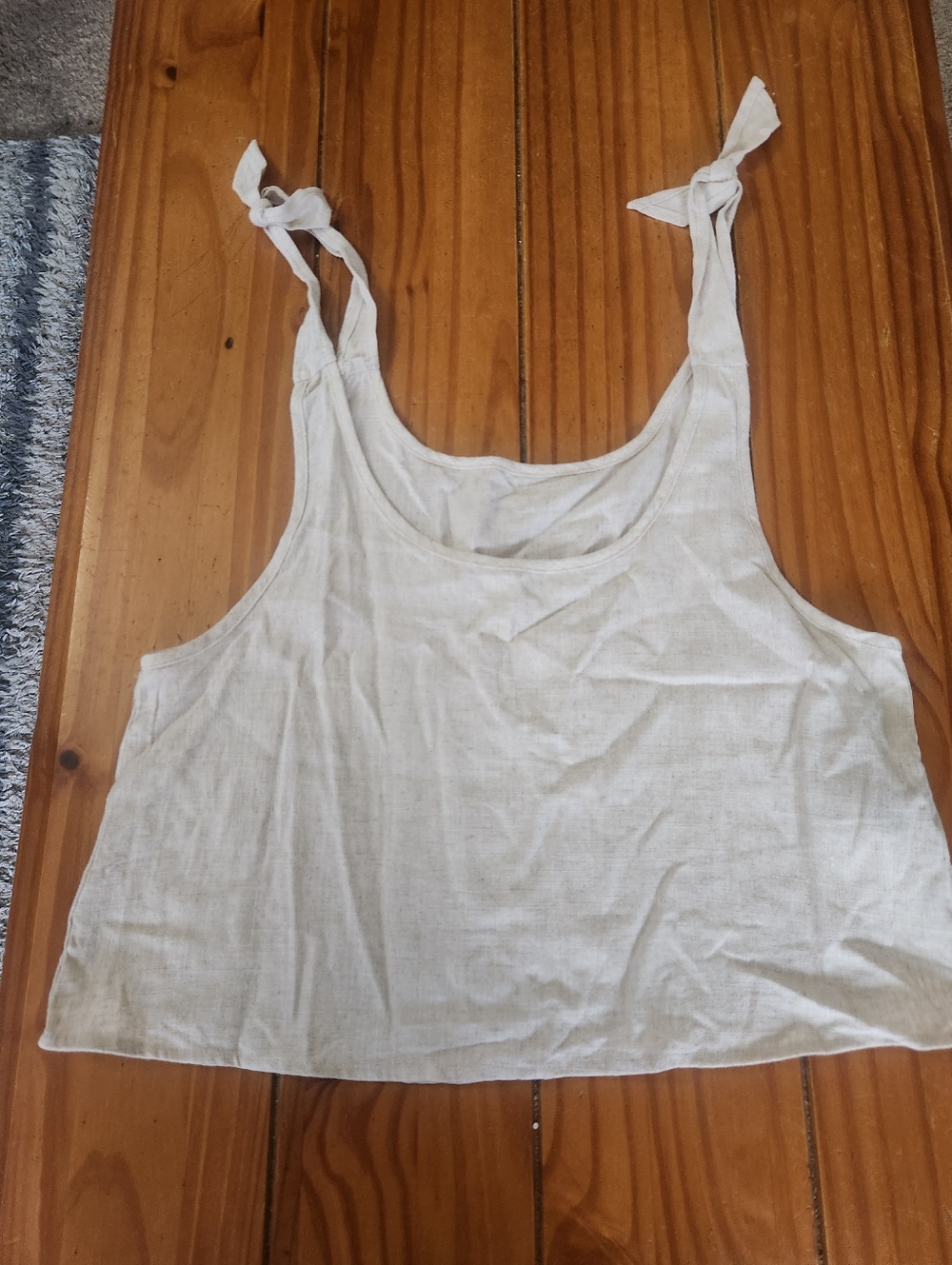 Emery Rose Linen Blend Blouse Light Beige Size Medium New With Tags